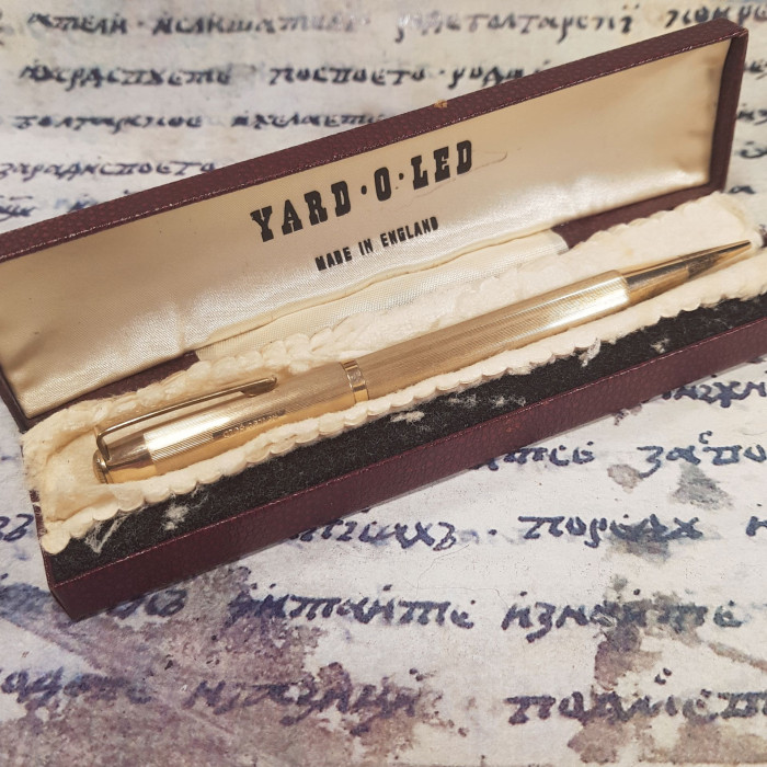 YARD O LED Rolled Gold Vintage Mechanical Pencil Boxed 1920s